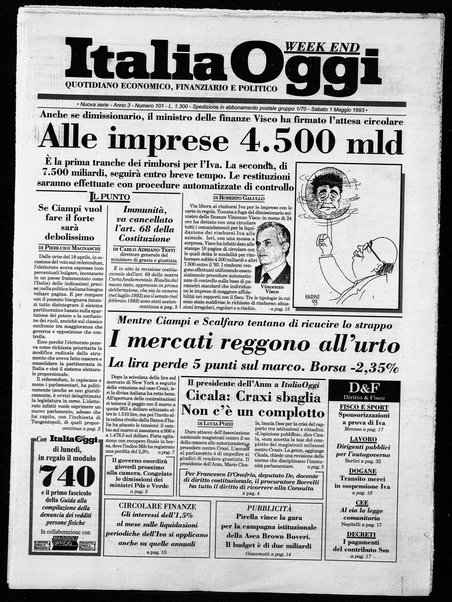 Italia oggi : quotidiano di economia finanza e politica